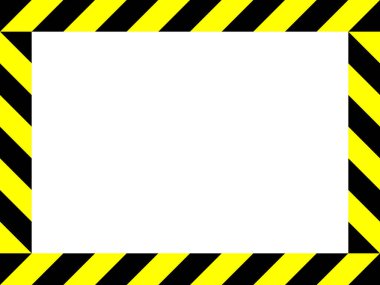 kopyalama alanı olan siyah ve sarı uyarı bandı