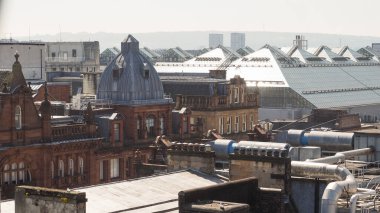 İngiltere 'nin Glasgow kentinin havadan görüntüsü