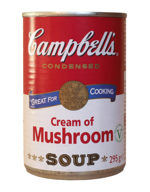 Campbell 'ın konsantre kremalı mantar çorbası.