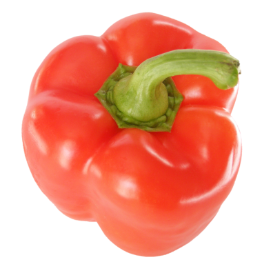 Kırmızı biberli sebze şeffaf arkaplan PNG üzerinde izole