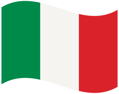 İtalya 'nın dalgalı bayrağı şeffaf arka planda izole edilmiş PNG