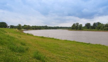 Almanya 'nın Dessau kentindeki Elbe Nehri manzarası