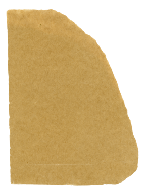 Şeffaf arkaplan üzerinde izole edilmiş bir arkaplan olarak kullanışlı kahverengi karton kağıt parçası