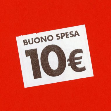 10 Euro buono spesa translation discount coupon clipart