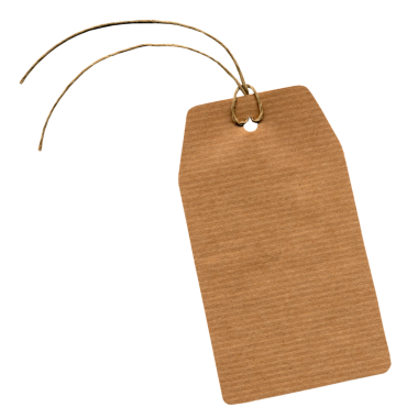 Şeffaf arkaplan üzerinde izole edilmiş dizgi etiketi veya adres etiketi