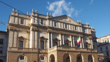 Teatro alla Scala theatre in Milan, Italy clipart