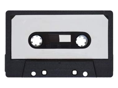 Analog ses kaydı için manyetik teyp kaseti şeffaf arkaplan PNG üzerinden izole edildi