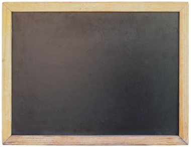 Boş karatahta, PNG üzerinde izole edilmiş kopyalama alanı ile kendi mesajınızı yazın