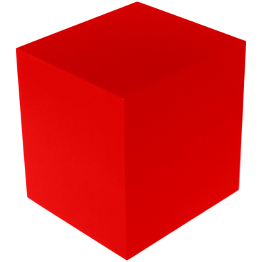 Kırmızı küp, şeffaf arkaplan PNG üzerinde izole edildi