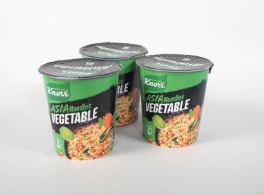 STUTTGART, ALMANY - 17 Kasım 2024 Knorr Asia noodles Sebze