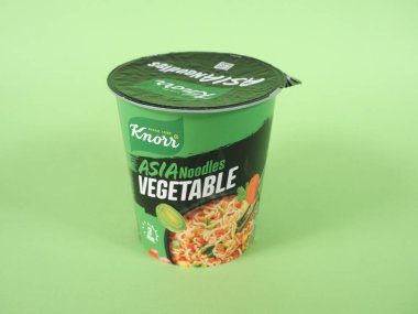 STUTTGART, ALMANY - 17 Kasım 2024 Knorr Asia noodles Sebze