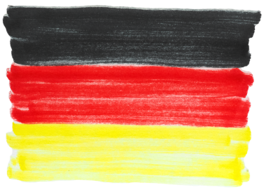 Almanya 'nın el yapımı ulusal bayrağı, Avrupa şeffaf arka planda izole edilmiş PNG