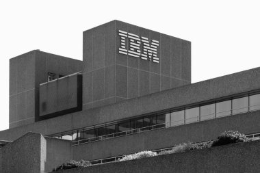 LONDON, UK - MAY 06, 2010: IBM iconic new brutalist architecture by Sir Denys Lasdun clipart