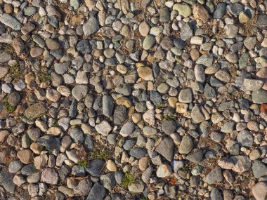 Sanayi tipi gri çakıl zemini arka plan olarak kullanışlı