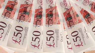 İngiltere 'nin 50 Pound' luk banknotları