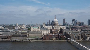Londra, İngiltere thames Nehri panoramik manzaralı
