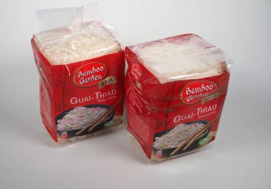 BERLİN, Almanya - 20 ARALIK 2024: Bambu Bahçesi Asia guai thiau reisnudeln rice noodles
