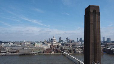 Londra, İngiltere thames Nehri panoramik manzaralı