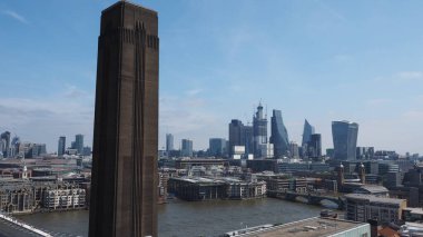 Londra, İngiltere thames Nehri panoramik manzaralı