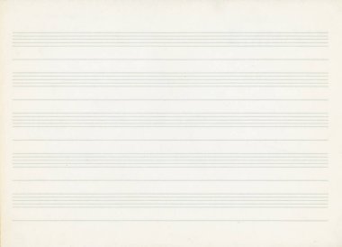 Endüstriyel müzik kağıdı müzikal gösterim için personel ile önceden basıldı