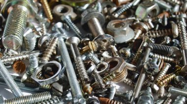 vida vida somunları ile donanım metal arka planı