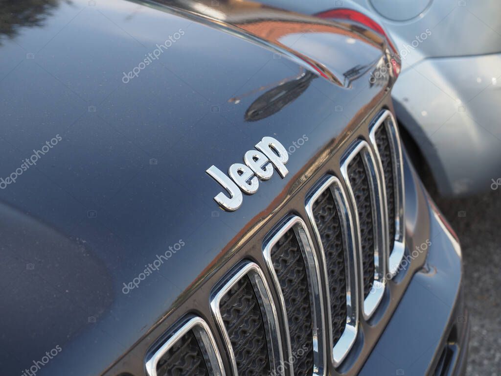 TURIN, ITALY - APRIL 09, 2025: Jeep car logo