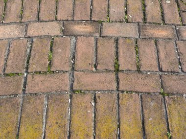 Sanayi tipi yıpranmış kahverengi kırmızı tuğla zemin arka plan olarak kullanışlı