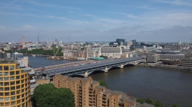 Londra, İngiltere thames Nehri panoramik manzaralı