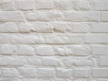 industrial style white brick wall useful as a background