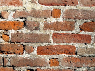 Sanayi tarzı Eski kırmızı tuğla duvar arka plan olarak kullanışlı