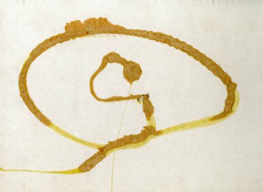 Endüstriyel beyaz kıvrımlı, yapıştırıcı izli karton doku.