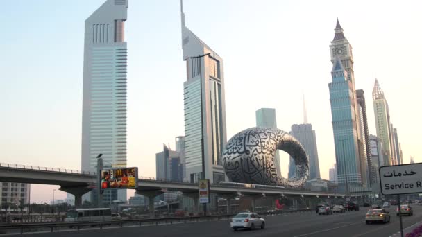 Dubaj Zjednoczone Emiraty Arabskie Lutego 2021 Dubaj Droga Sheikh Zayed — Wideo stockowe