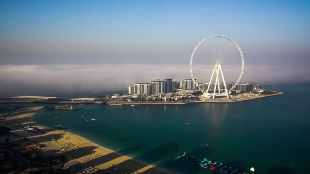 Dubai Uae Μαρτιου 2021 Πανόραμα Της Νήσου Μπλουγουότερ Ντουμπάι — Αρχείο Βίντεο