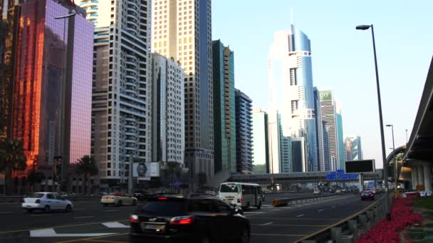Dubaj Sae Února2021 Dubaj Sheikh Zayed Road Muzejní Pohled Silnice — Stock video