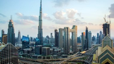 Dubai, BAE, 25 Aralık 2021, Dubai modern şehir panoraması..