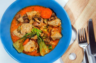 spicy vegitable chicken biryani handi