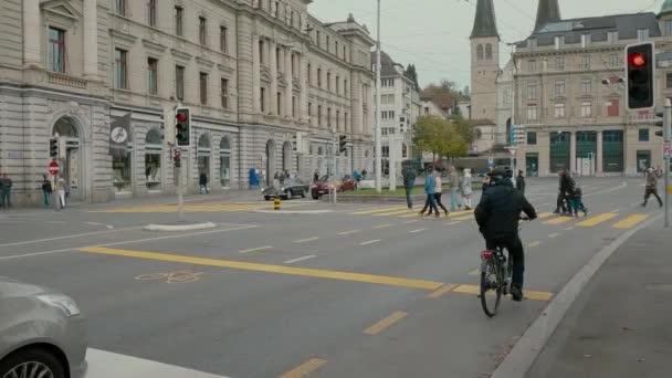 Люкерн Швейцария Ноября 2022 Года Городской Рафический Свет — стоковое видео