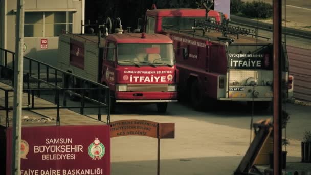 Самсун Турки Ноября 2022 Года Пожарные Турции — стоковое видео