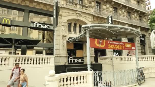 Grenoble Franciaország 2023 Július Bejárat Fnac — Stock videók