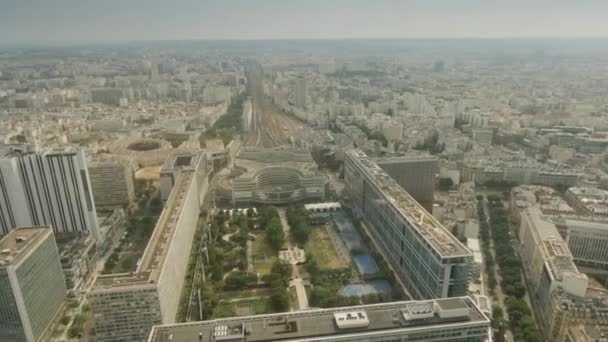 パリス フランス 2023 ビュー アトランティックガーデンの上から — ストック動画