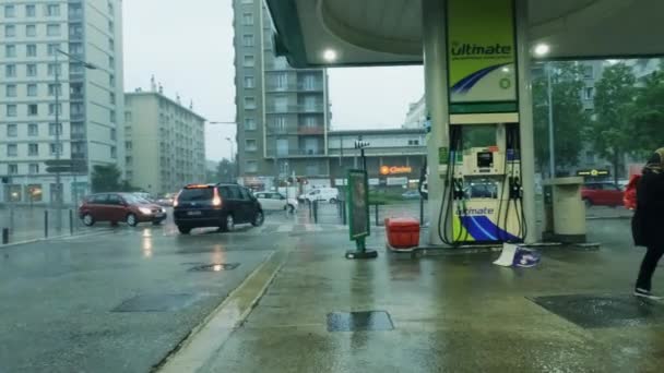 Grenoble Fransa Hazi Ran 2023 Yağmur Fırtınalı Hava — Stok video