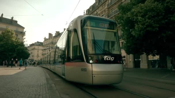 Grenoble France Hazi Ran 2023 Tag Kentsel Tramvay — Stok video