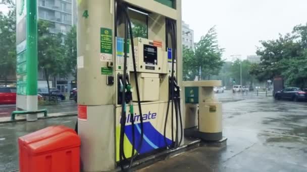 Grenoble Fransa Hazi Ran 2023 Benzin Istasyonu — Stok video
