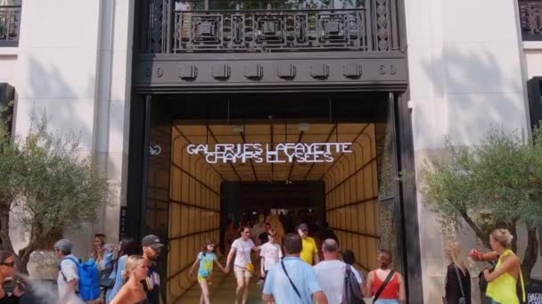 法国巴黎 2023年6月1日Galeries Lafayette — 图库视频影像