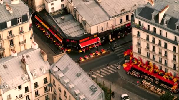 Parigi Francia Giugno 2023 Vista Dall Alto Incrocio Stradale — Video Stock