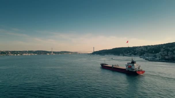 Istanbul Turkey Května 2023 Letecký Pohled Loď Ramus — Stock video