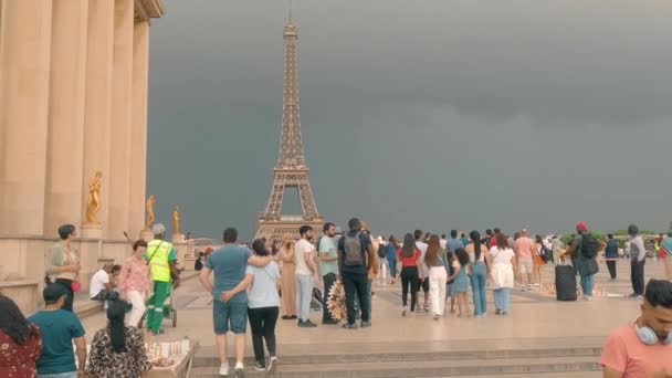 Paris France Iunie 2023 Piața Trocadero — Videoclip de stoc