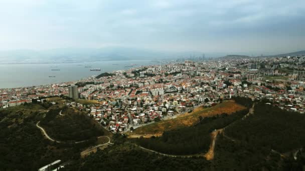 Vista Aérea Ciudad Izmir — Vídeo de stock