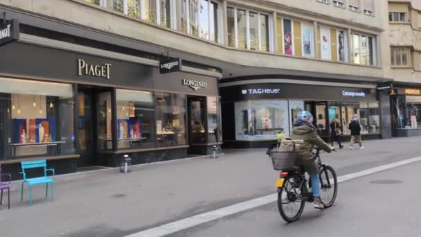 Lucerne Suíça Dezembro 2022 Lojas Luxo — Vídeo de Stock