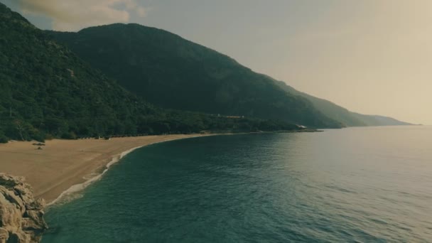 Вид Повітря Пляж Кідрак Олюденіз — стокове відео